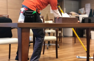 清掃のプロフェッショナルが対応